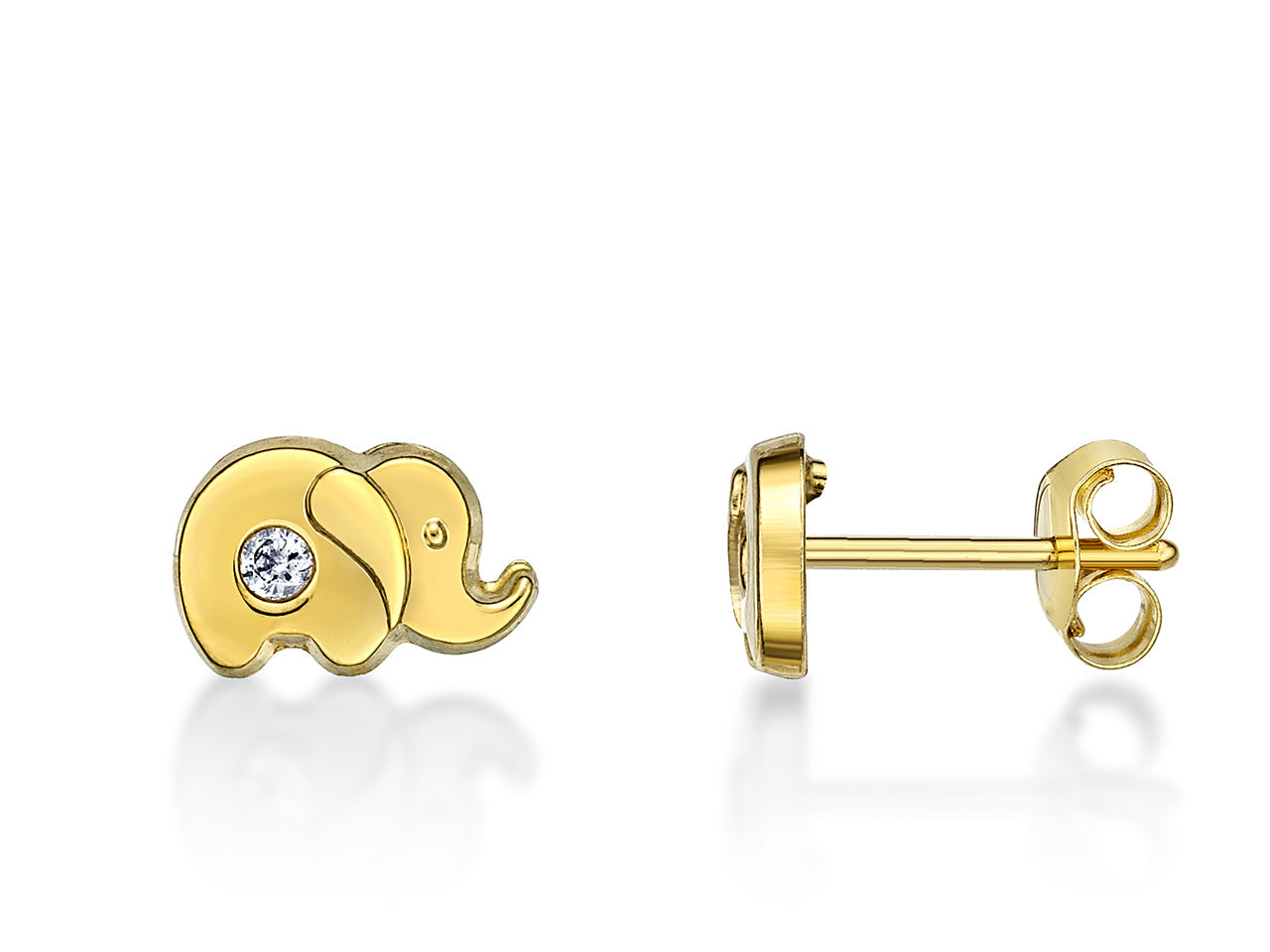 Gold 18 K Zircon Baby shops Girl Earrings