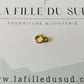 Fermoir mousqueton or 18 carats, forme de l'infini en or jaune 18k 750