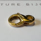 18-carat gold lobster clasp, infinity shape in 18k 750 yellow gold