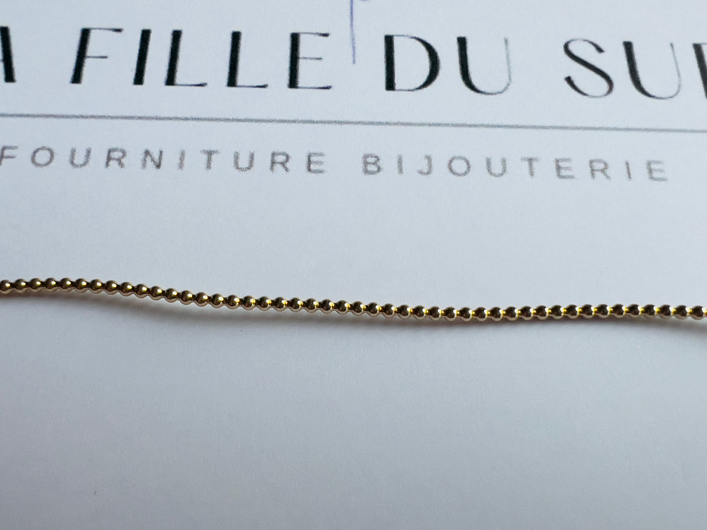 Fil d'or 18 carats, perlé, 1,50 mm de diamètre, fil or jaune 18k 750