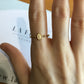 18 carat gold ring for women open with 6 mm blank - Adjustable 18k 750 yellow gold ring