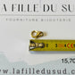 Fermoir mousqueton or 18 carats, forme de l'infini en or jaune 18k 750