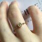 18 carat gold ring for women open with 6 mm blank - Adjustable 18k 750 yellow gold ring