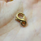 18-carat gold lobster clasp, infinity shape in 18k 750 yellow gold