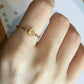 18 carat gold ring for women open with 6 mm blank - Adjustable 18k 750 yellow gold ring