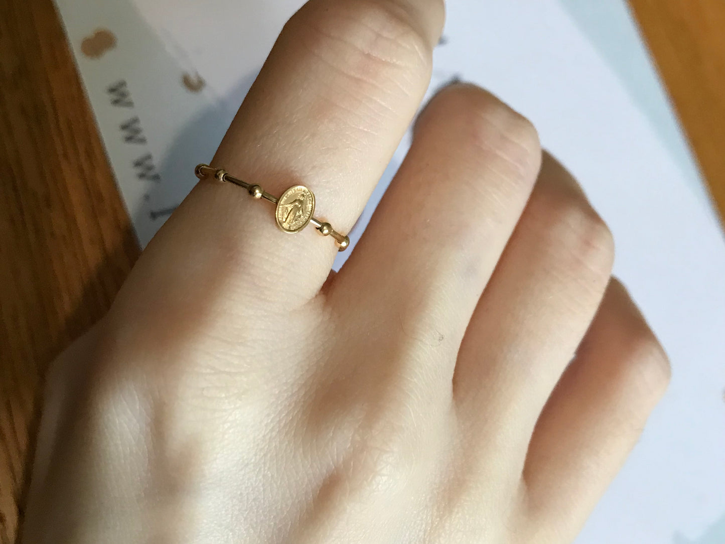 18 Karat Goldring für Damen offen mit 6 mm Rohling – Verstellbarer Ring aus 18 Karat 750er Gelbgold