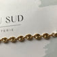 Gold coffee bean bracelet for men or women, hollow mesh, 6 mm wide, 19 cm long, 18k 750 yellow gold