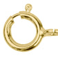 18 carat gold spring ring clasp, open or closed end ring