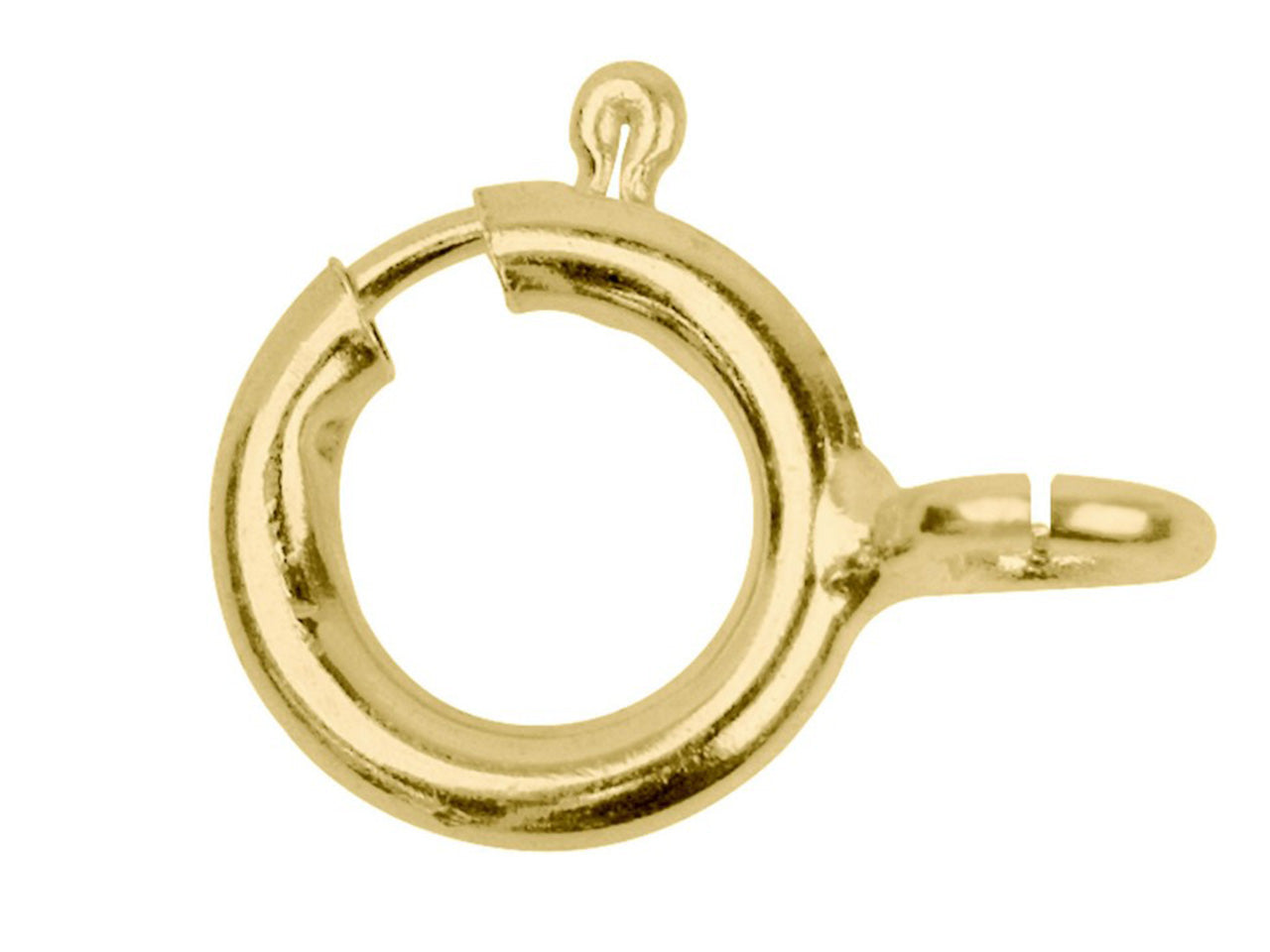 18 carat gold spring ring clasp, open or closed end ring