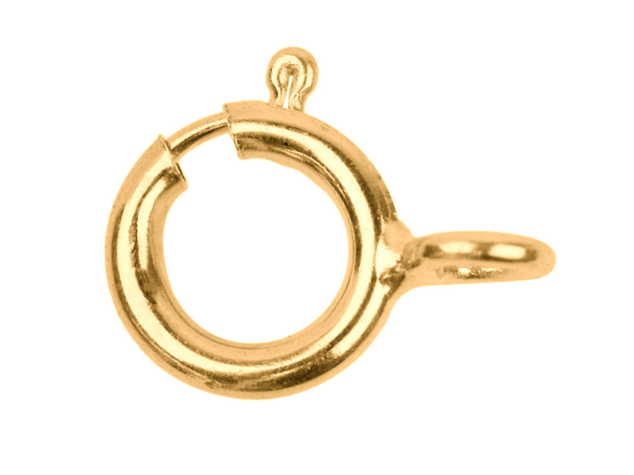 18 carat gold spring ring clasp, open or closed end ring