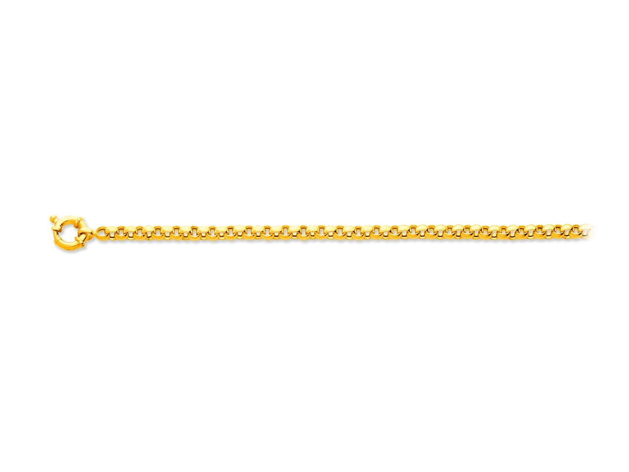 Jaseron 18-carat gold bracelet, hollow mesh, 4.8 mm wide, 19 cm long, 18k 750 yellow gold