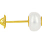 18 carat gold cultured pearl earrings with star in 18k 750 yellow gold