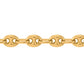 Bracelet grain de café en or pour homme ou femme, maille creuse, 6 mm de largueur, 19 cm de longueur, Or jaune 18k 750